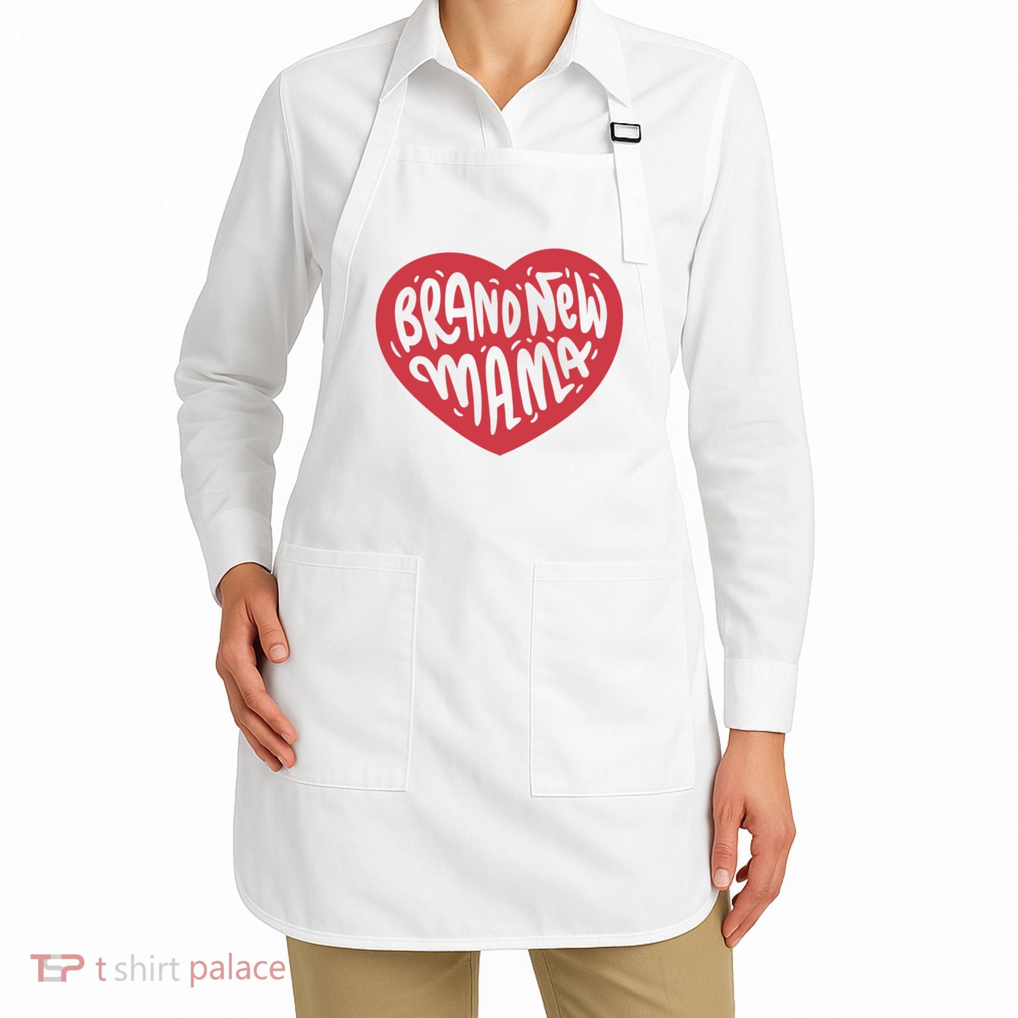 Brand New Mama Heart Gift Apron