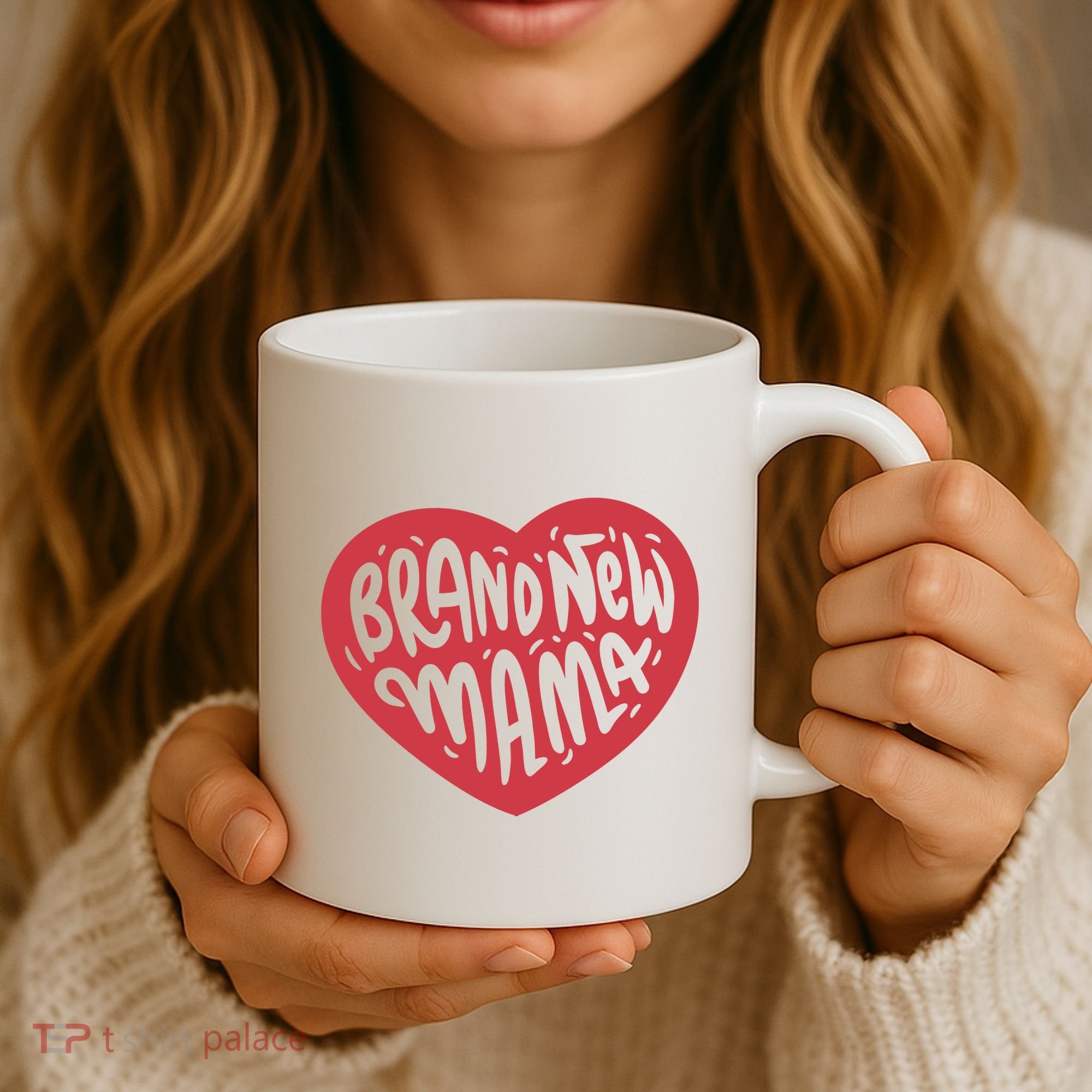 Brand New Mama Heart Gift Coffee Mug