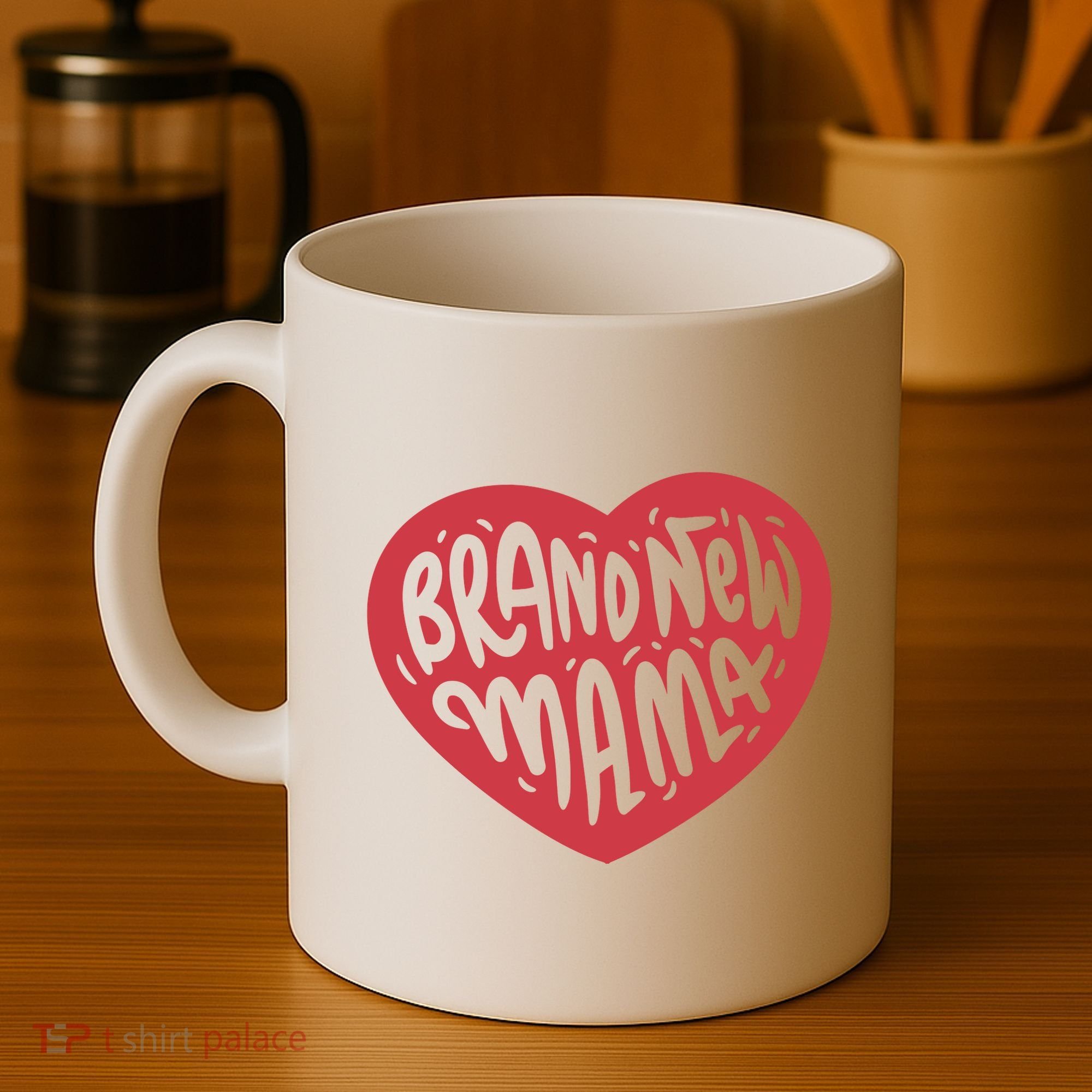 Brand New Mama Heart Gift Coffee Mug