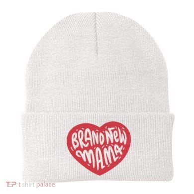 Brand New Mama Heart Gift Beanie
