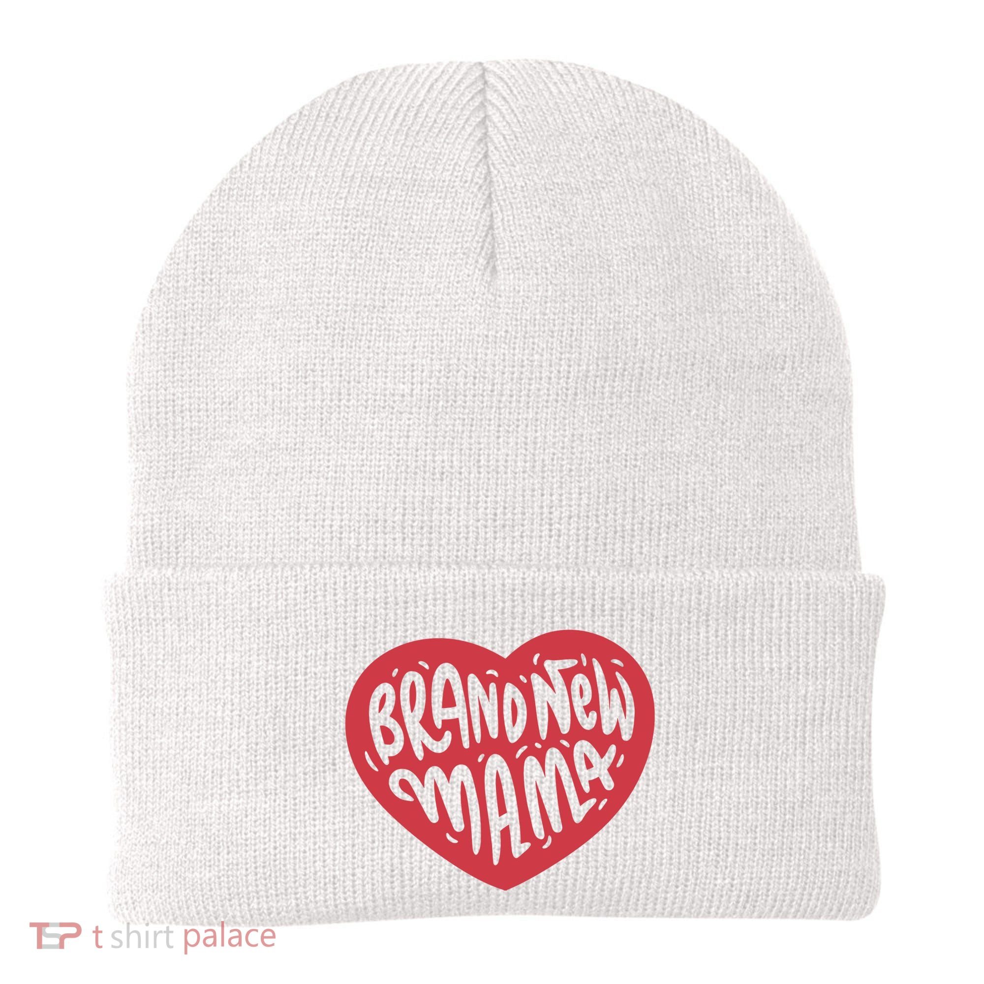 Brand New Mama Heart Gift Beanie