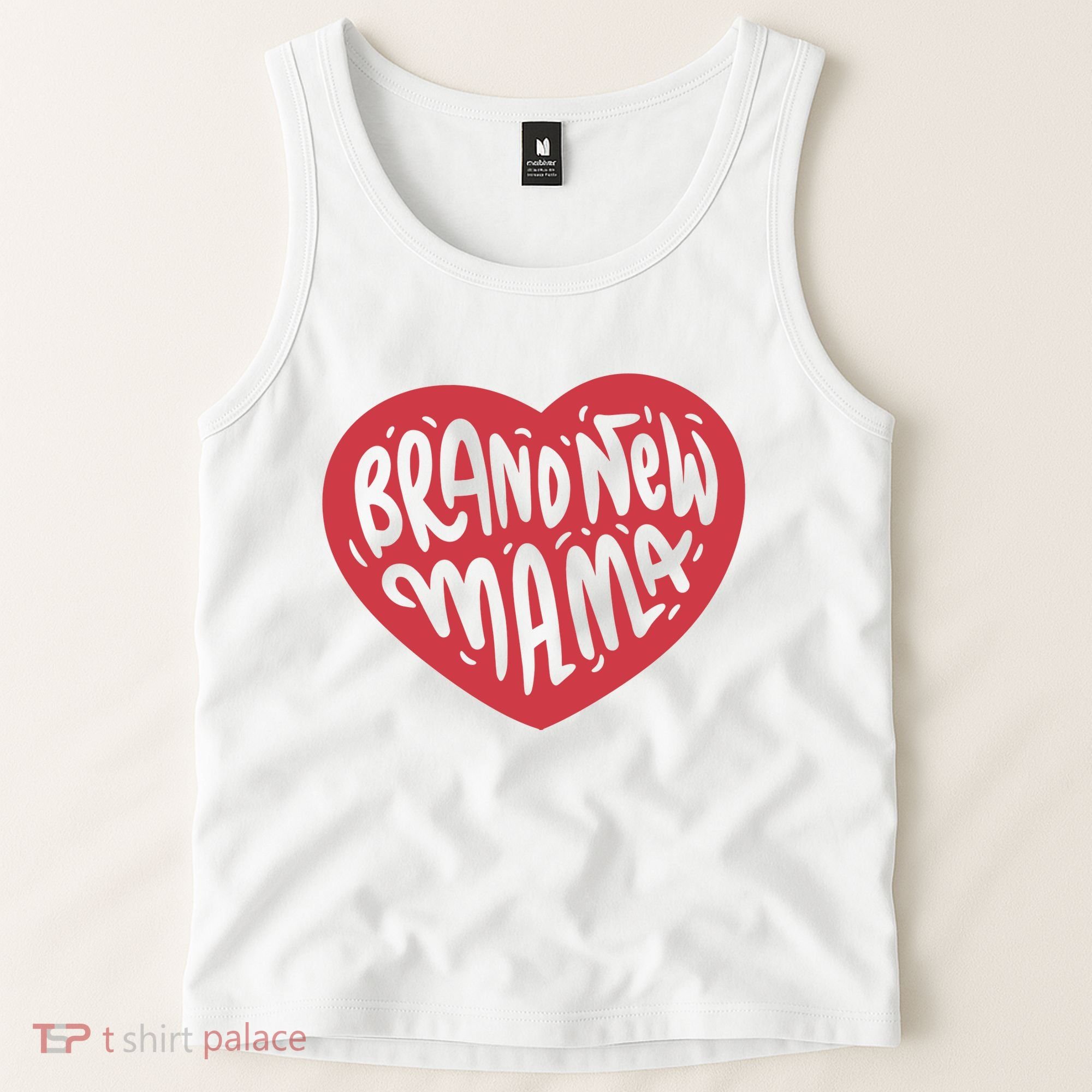 Brand New Mama Heart Gift Tank Top