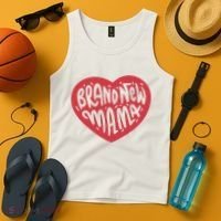 Brand New Mama Heart Gift Tank Top thumb 4