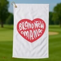 Brand New Mama Heart Gift Golf Towel thumb 1