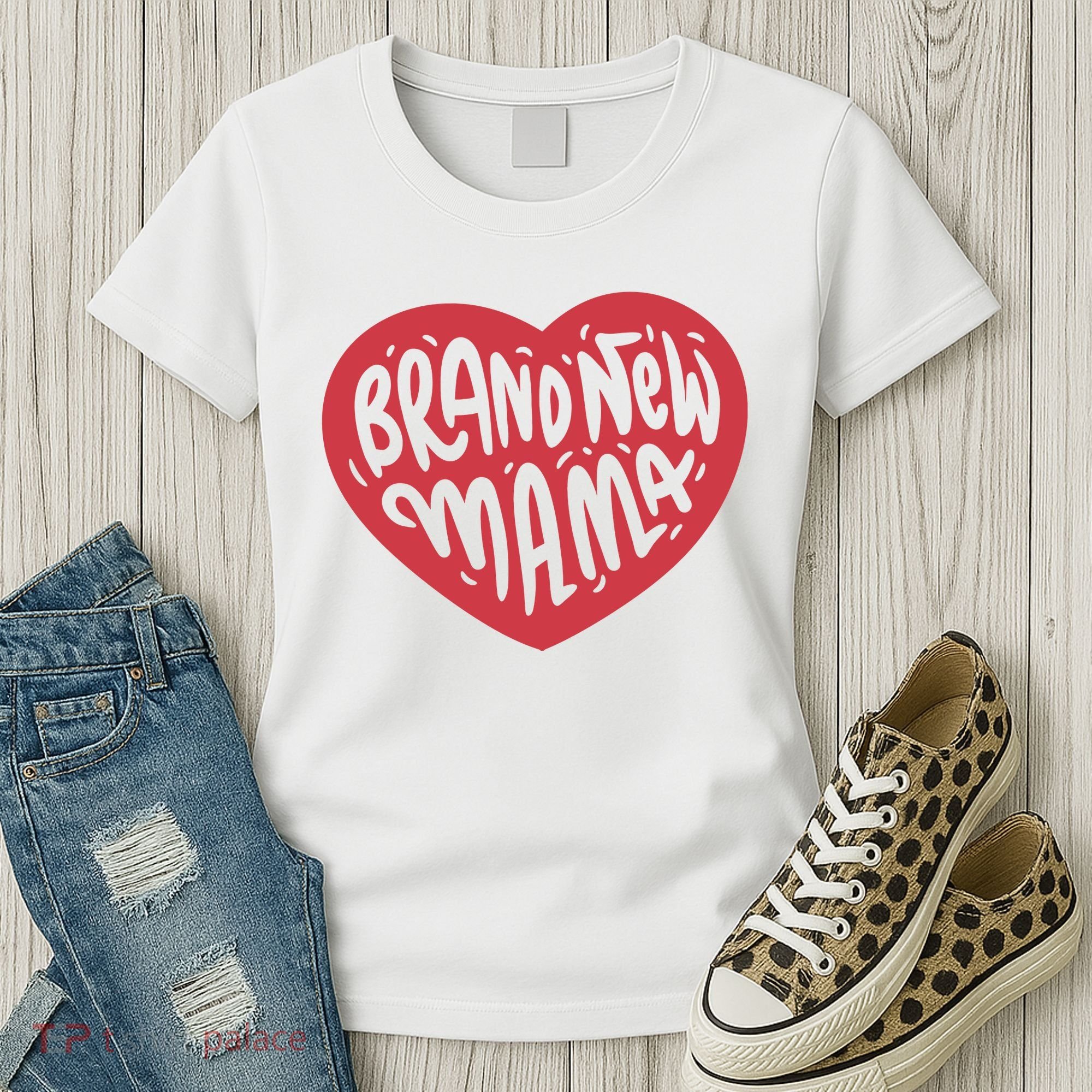 Brand New Mama Heart Gift Women's T-Shirt