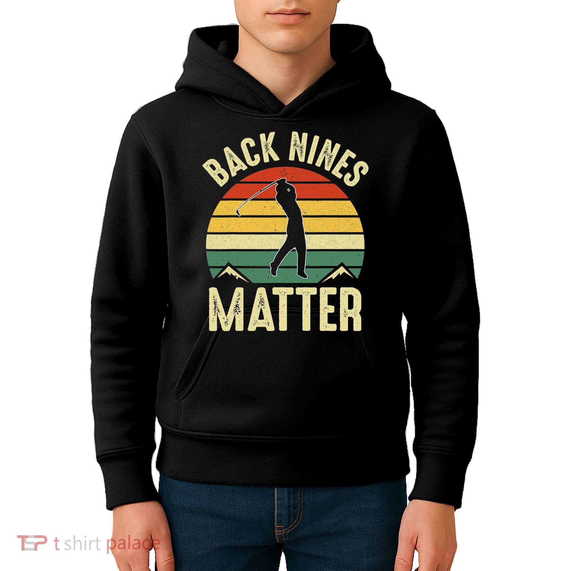 Back Nines Matter Funny Golfing Golf Lover Player Kids Hoodie