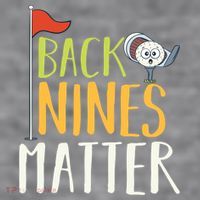Back Nines Matter I Club Golfer Golf Ball Golfers Gift Women's Racerback Cropped Tank thumb 2