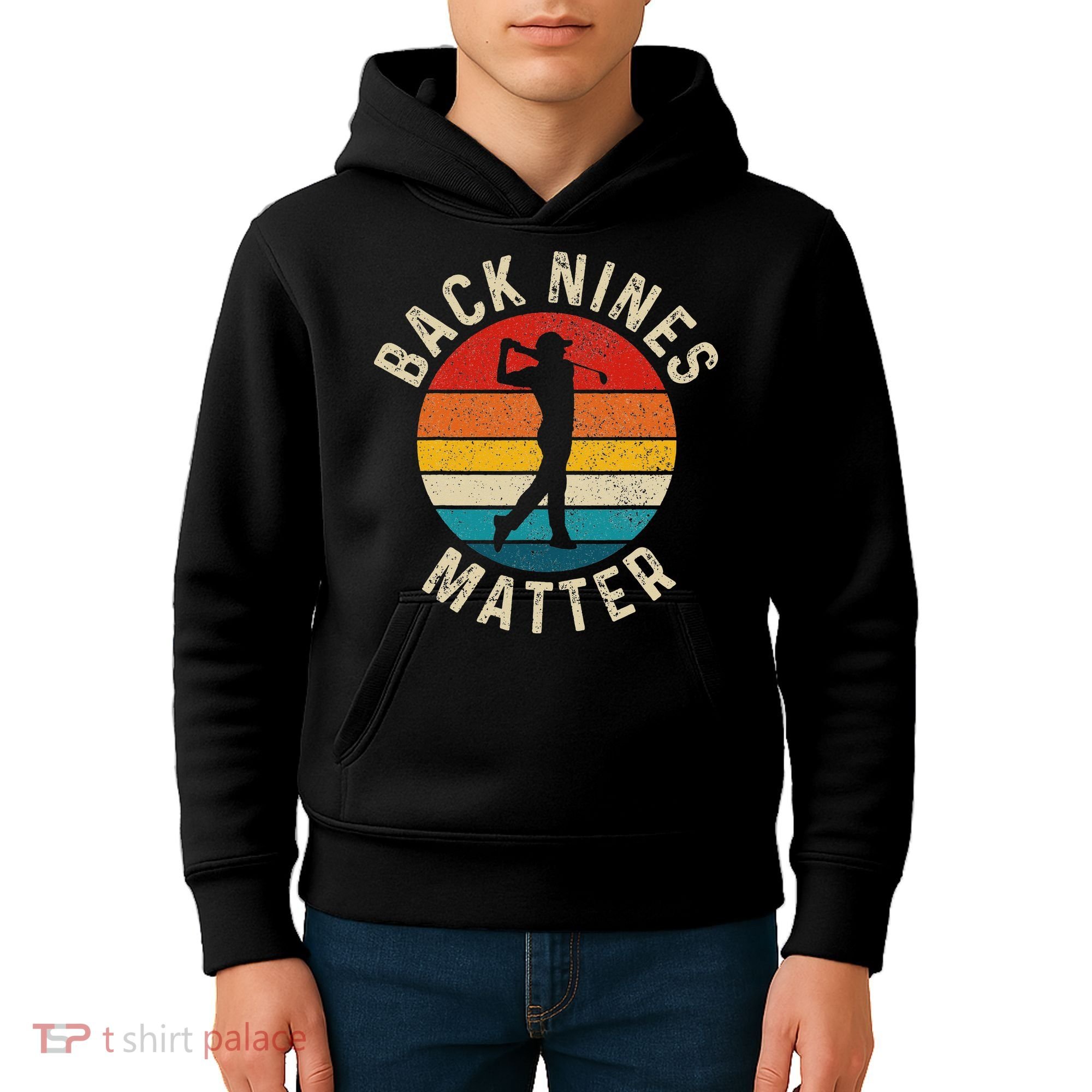Back Nines Matter Funny Golf Gag Gifts Golfer Golfing Kids Hoodie
