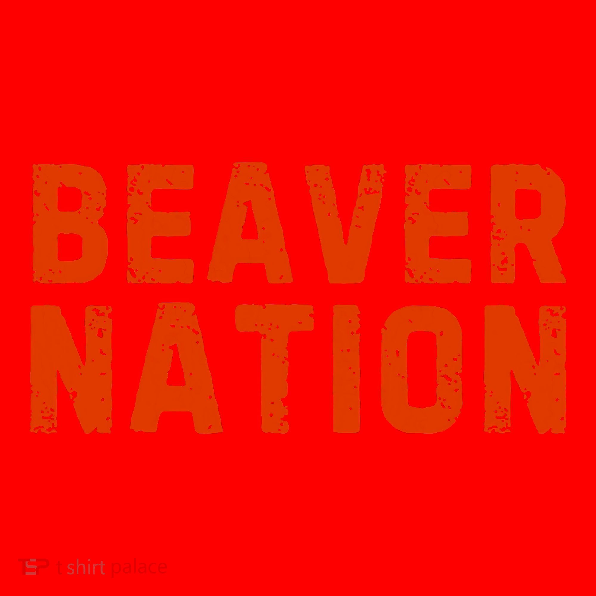 Beaver Nation Orange Distressed Font Santa Hat