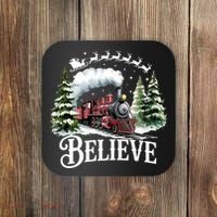 Believe North Pole Train Christmas Festive Coaster thumb 0