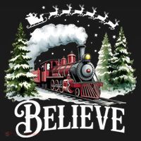 Believe North Pole Train Christmas Festive Toddler Hoodie thumb 2