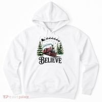 Believe North Pole Train Christmas Festive Hoodie thumb 0