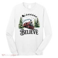 Believe North Pole Train Christmas Festive Long Sleeve Shirt thumb 0