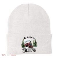 Believe North Pole Train Christmas Festive Beanie thumb 0