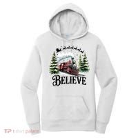 Believe North Pole Train Christmas Festive Women's Hoodie thumb 0