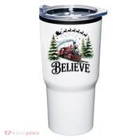 Believe North Pole Train Christmas Festive Tumbler thumb 0