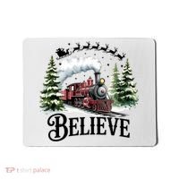 Believe North Pole Train Christmas Festive Mousepad thumb 0