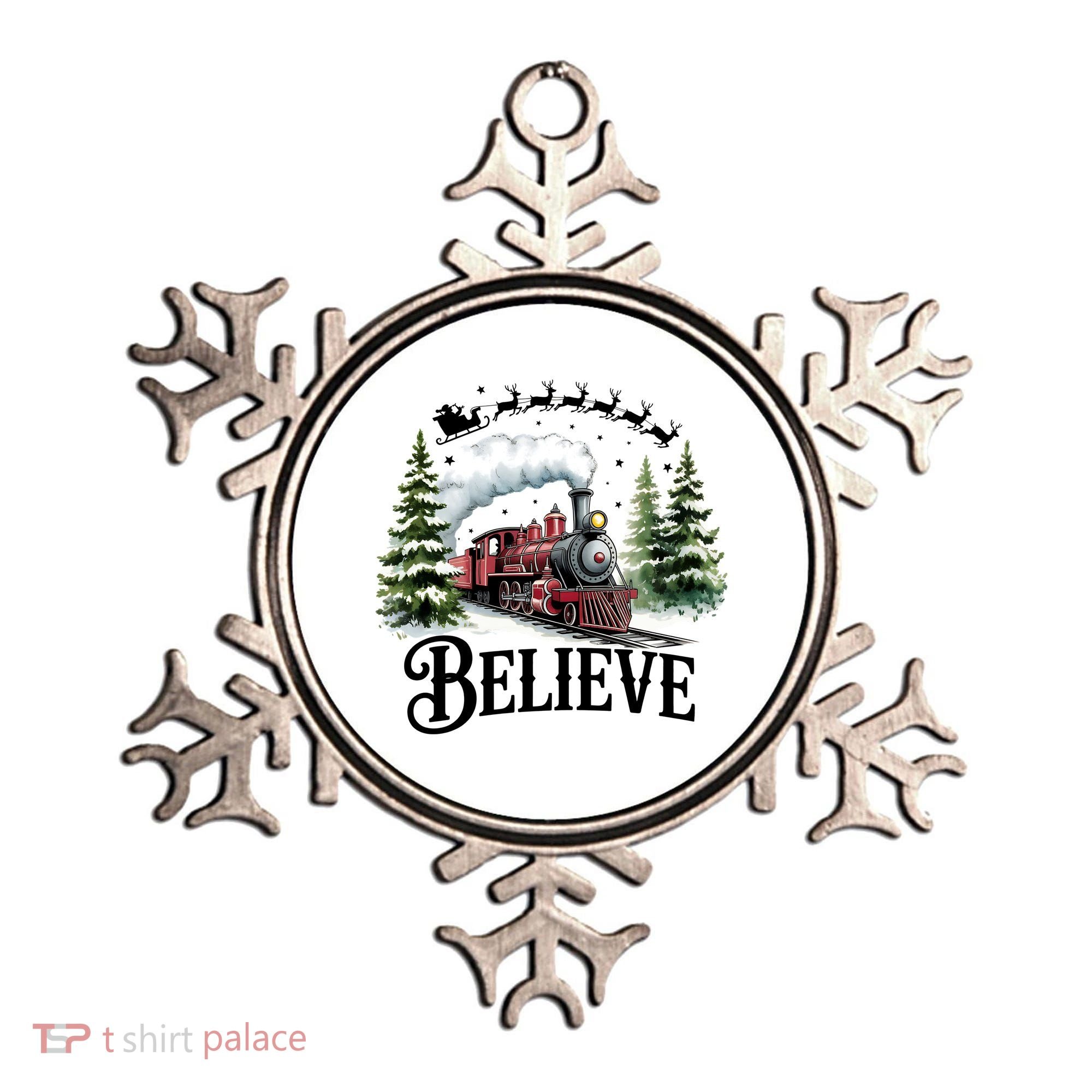 Believe North Pole Train Christmas Festive Ornament