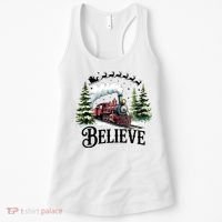Believe North Pole Train Christmas Festive Women's Tank Top thumb 0