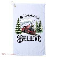 Believe North Pole Train Christmas Festive Golf Towel thumb 0