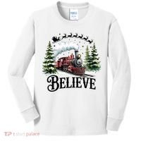 Believe North Pole Train Christmas Festive Kids Long Sleeve Shirt thumb 0