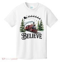 Believe North Pole Train Christmas Festive Kids T-Shirt thumb 0