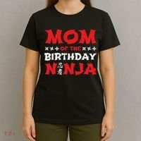 Birthday Ninja Party Mom Of The Birthday Ninja T-Shirt thumb 4