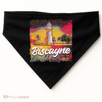 Biscayne National Park Boca Chita Lighthouse Souvenir USA-Made Doggie Bandana