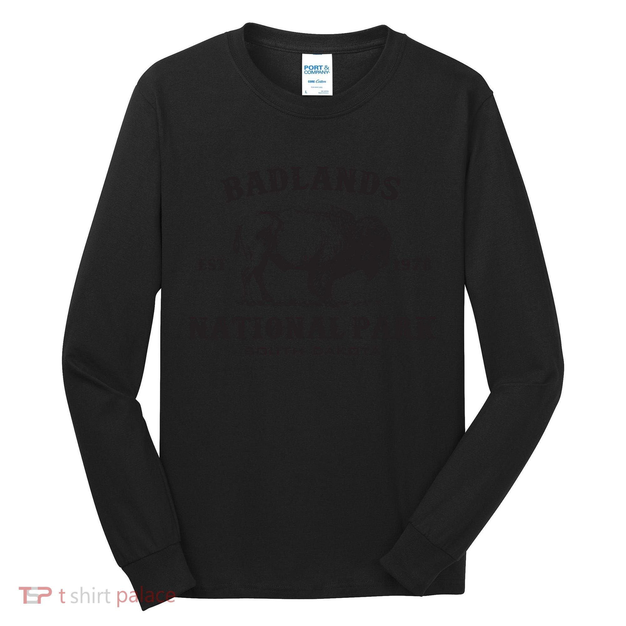 Badlands National Park South Dakota American Bison Souvenir Tall Long Sleeve Shirt