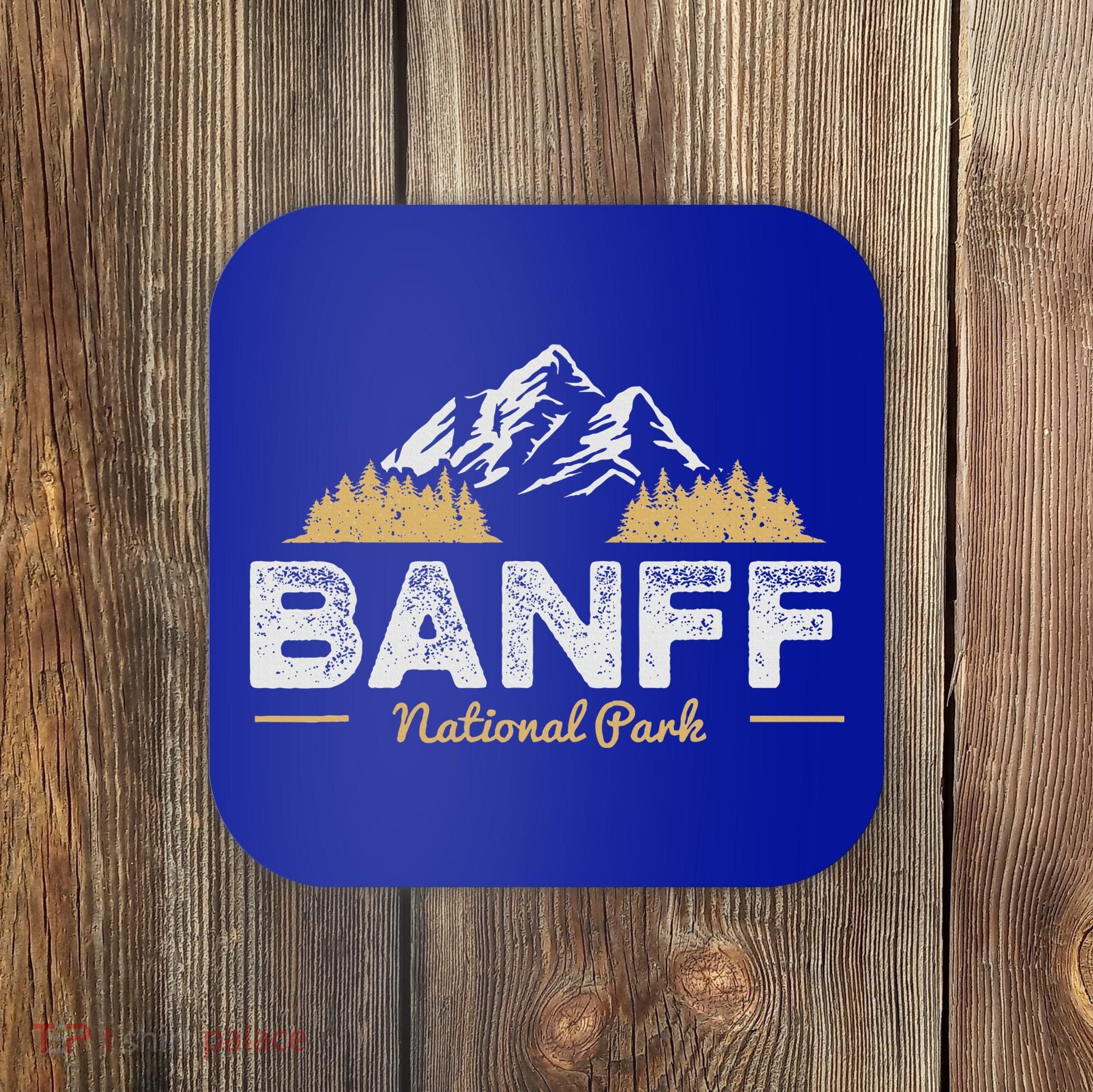 Banff National Park Souvenir Canada Mountain Outdoors Coaster