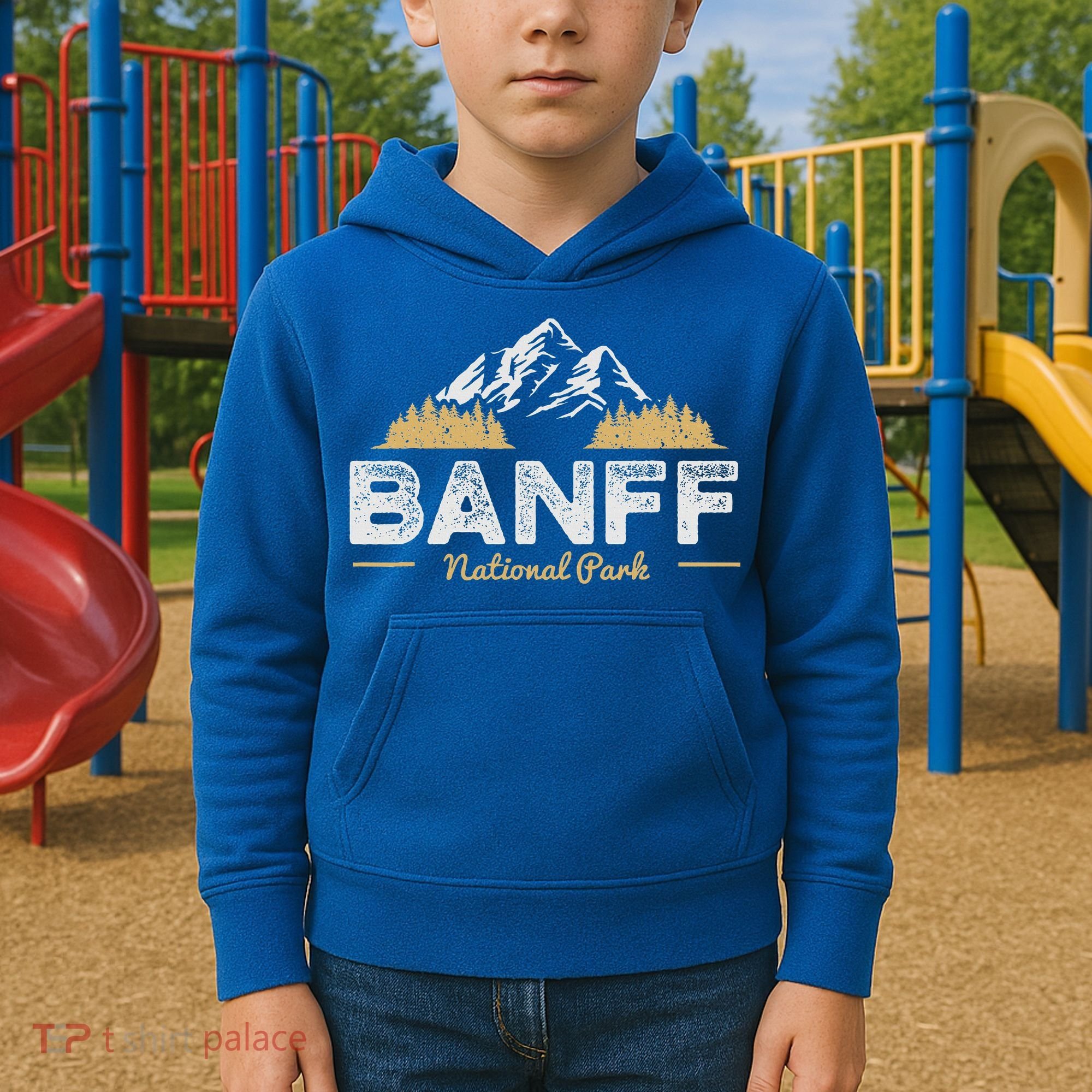 Banff National Park Souvenir Canada Mountain Outdoors Kids Hoodie