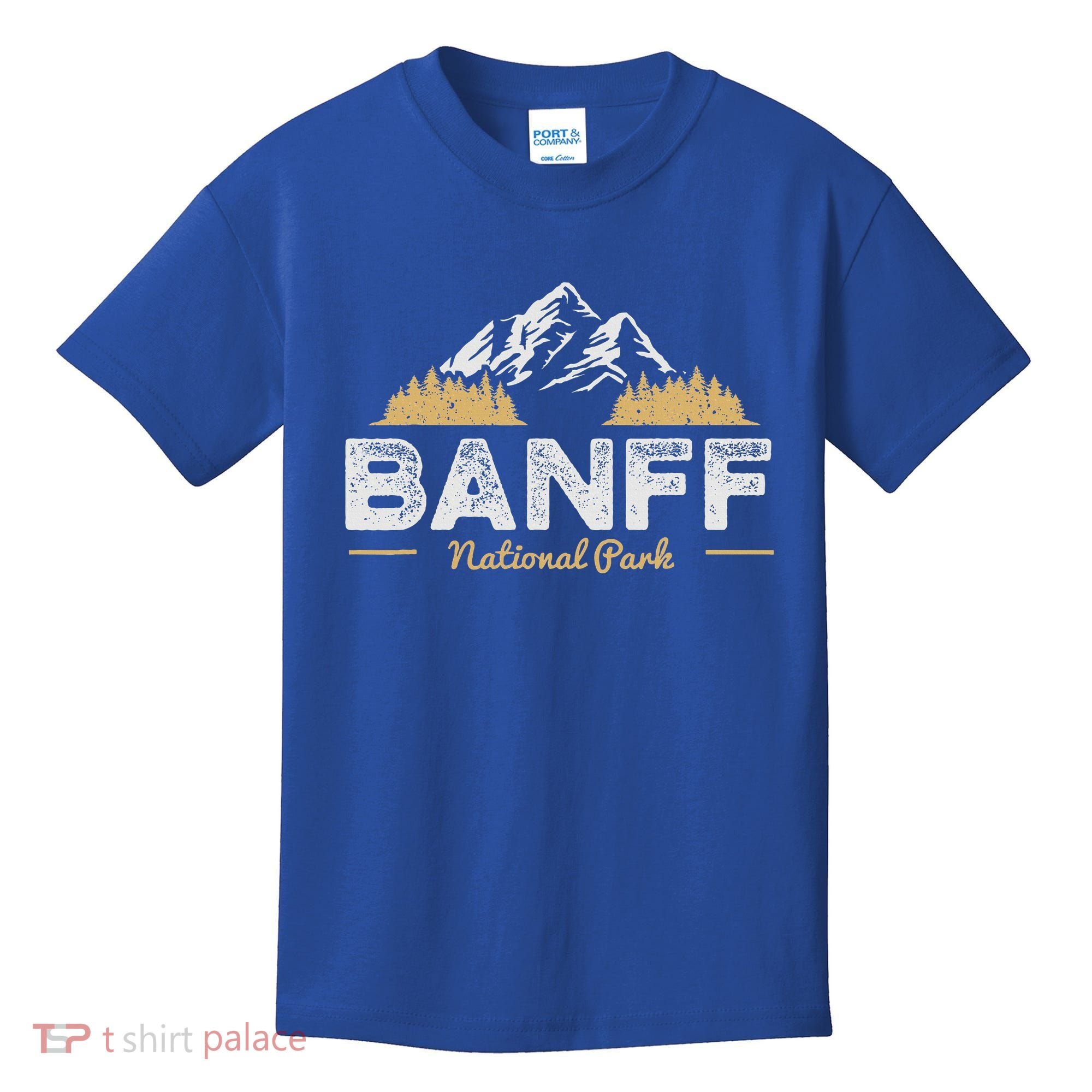 Banff National Park Souvenir Canada Mountain Outdoors Kids T-Shirt