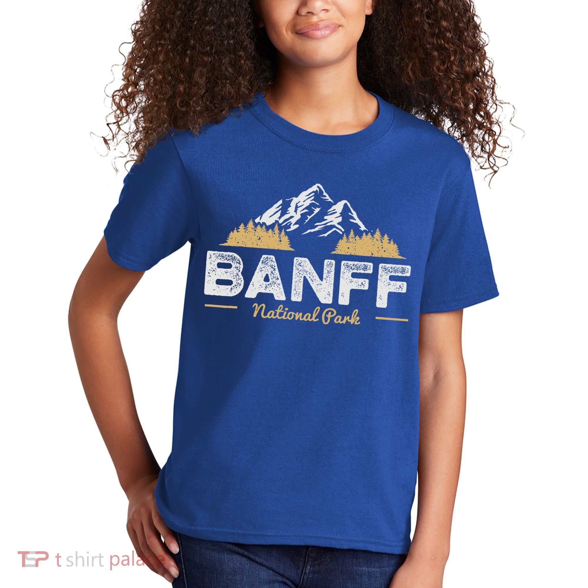 Banff National Park Souvenir Canada Mountain Outdoors Kids T-Shirt