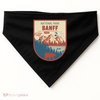 Banff National Park CanadaS Badge USA-Made Doggie Bandana thumb 0