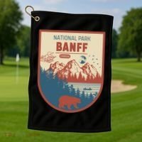 Banff National Park CanadaS Badge Golf Towel thumb 1