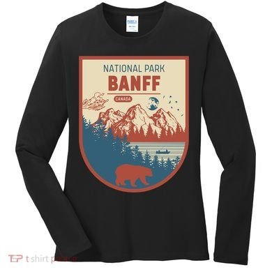 Banff National Park CanadaS Badge Women's Long Sleeve Shirt