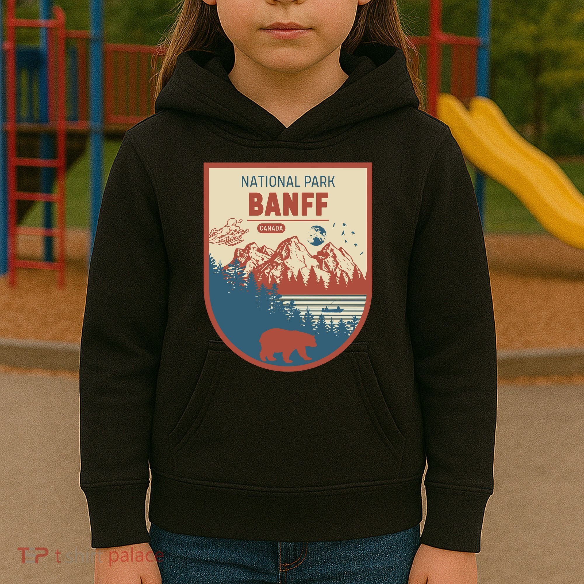 Banff National Park CanadaS Badge Kids Hoodie