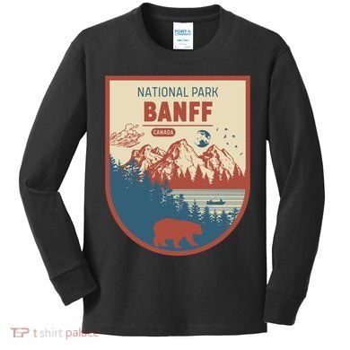 Banff National Park CanadaS Badge Kids Long Sleeve Shirt