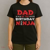 Birthday Ninja Party Dad Of The Birthday Ninja T-Shirt thumb 4