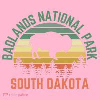 Badlands National Park South Dakota Buffalo Retro Sunset Coaster thumb 2