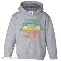 Badlands National Park South Dakota Buffalo Retro Sunset Toddler Hoodie thumb 0