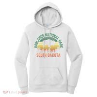 Badlands National Park South Dakota Buffalo Retro Sunset Women's Hoodie thumb 0