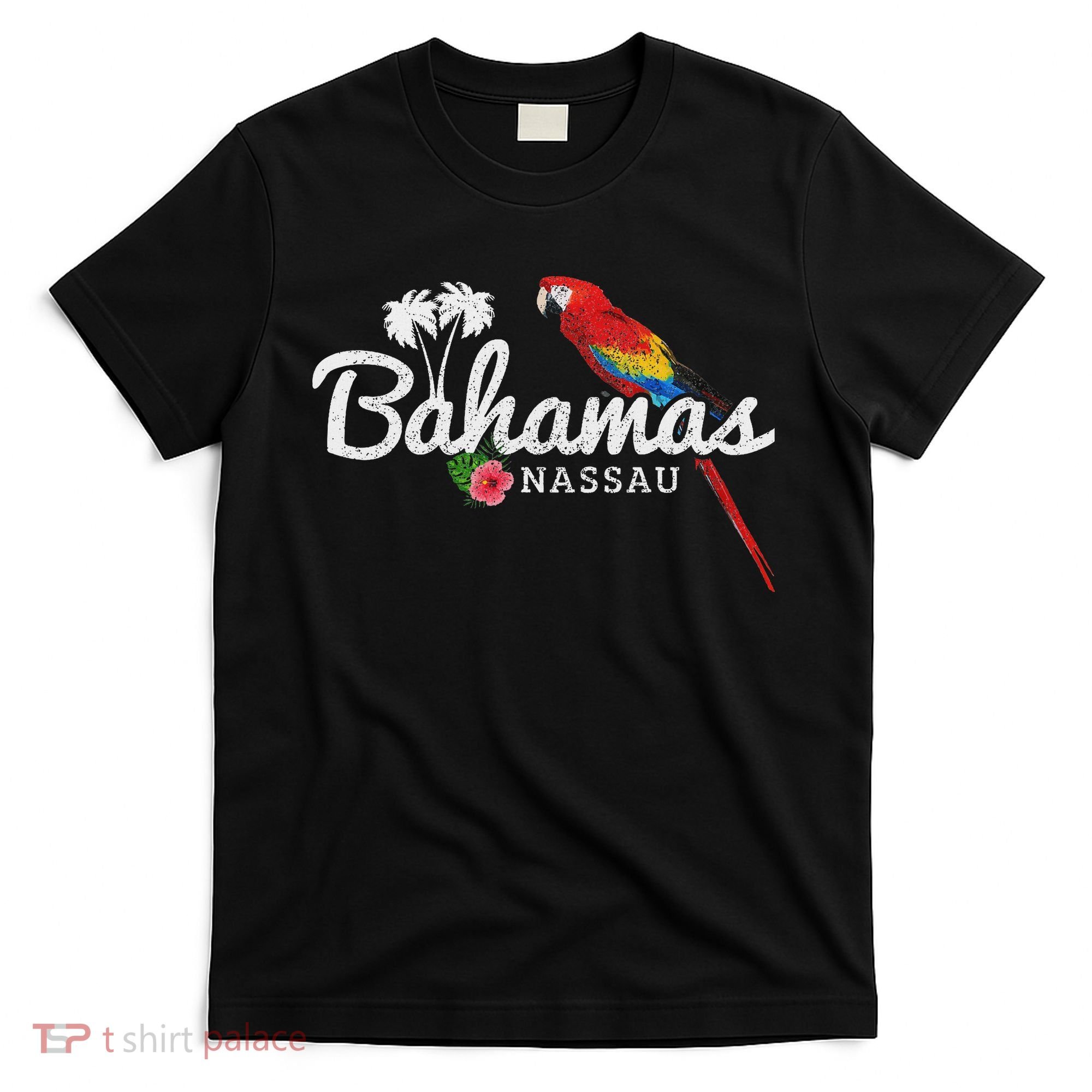 Bahamas Nassau Parrot Tropical Plants Vintage Bahamas T-Shirt