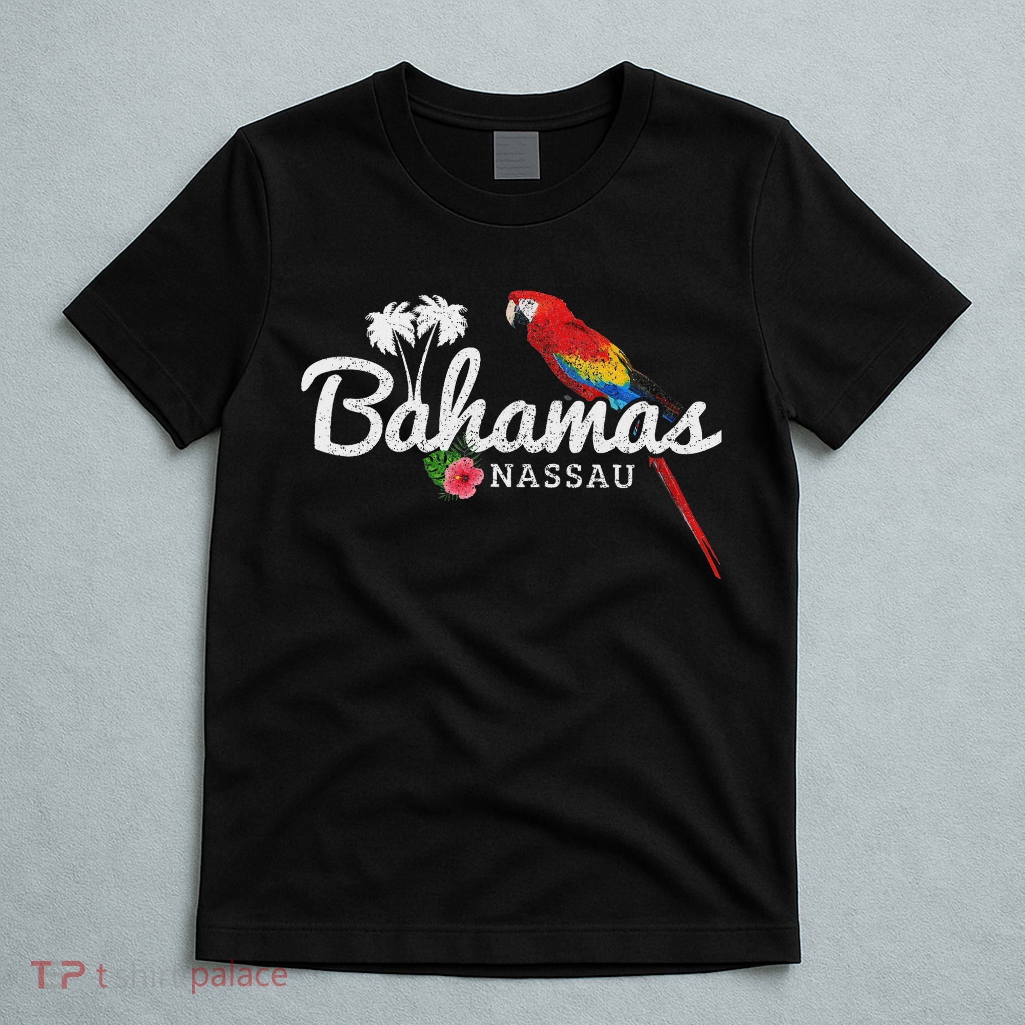 Bahamas Nassau Parrot Tropical Plants Vintage Bahamas T-Shirt