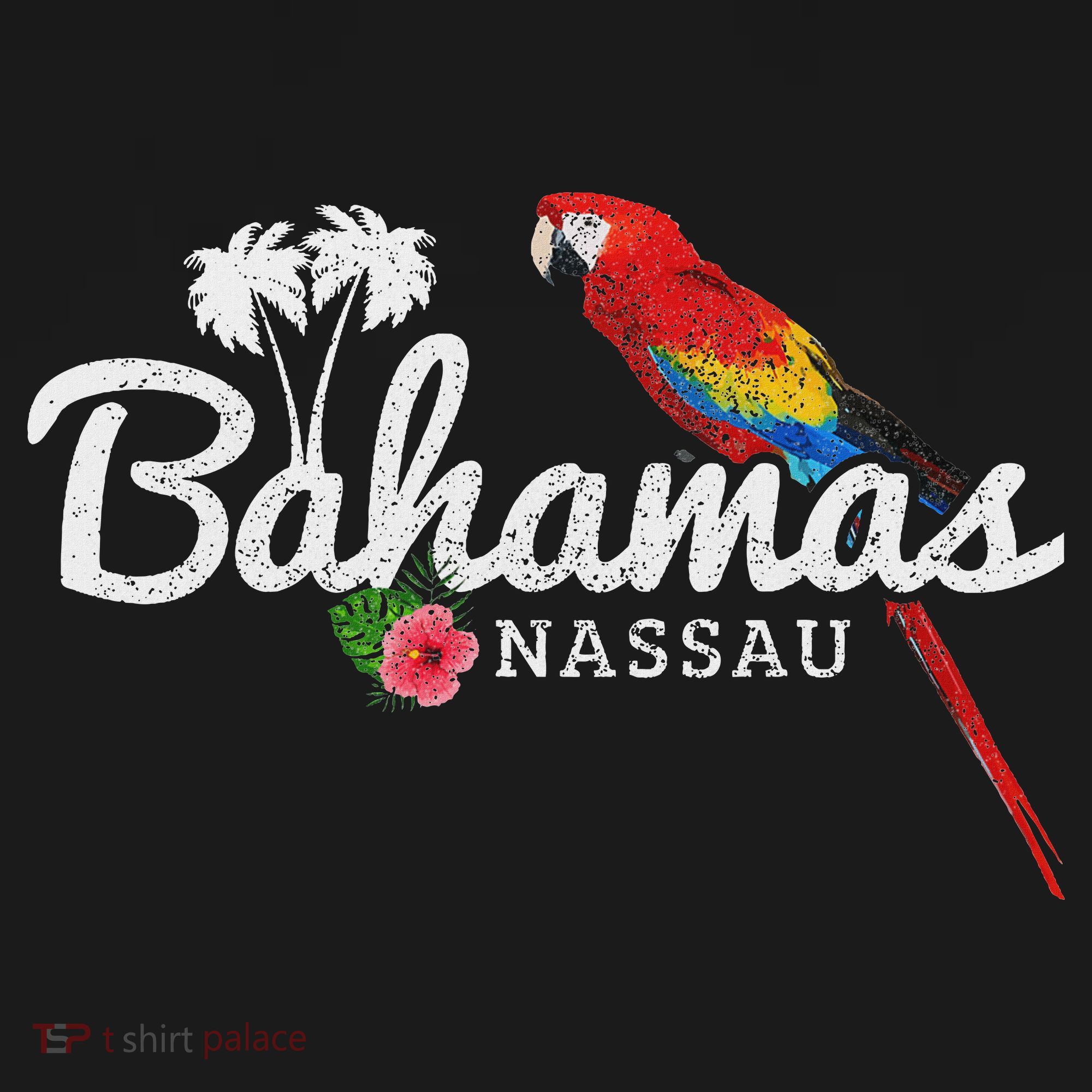 Bahamas Nassau Parrot Tropical Plants Vintage Bahamas T-Shirt