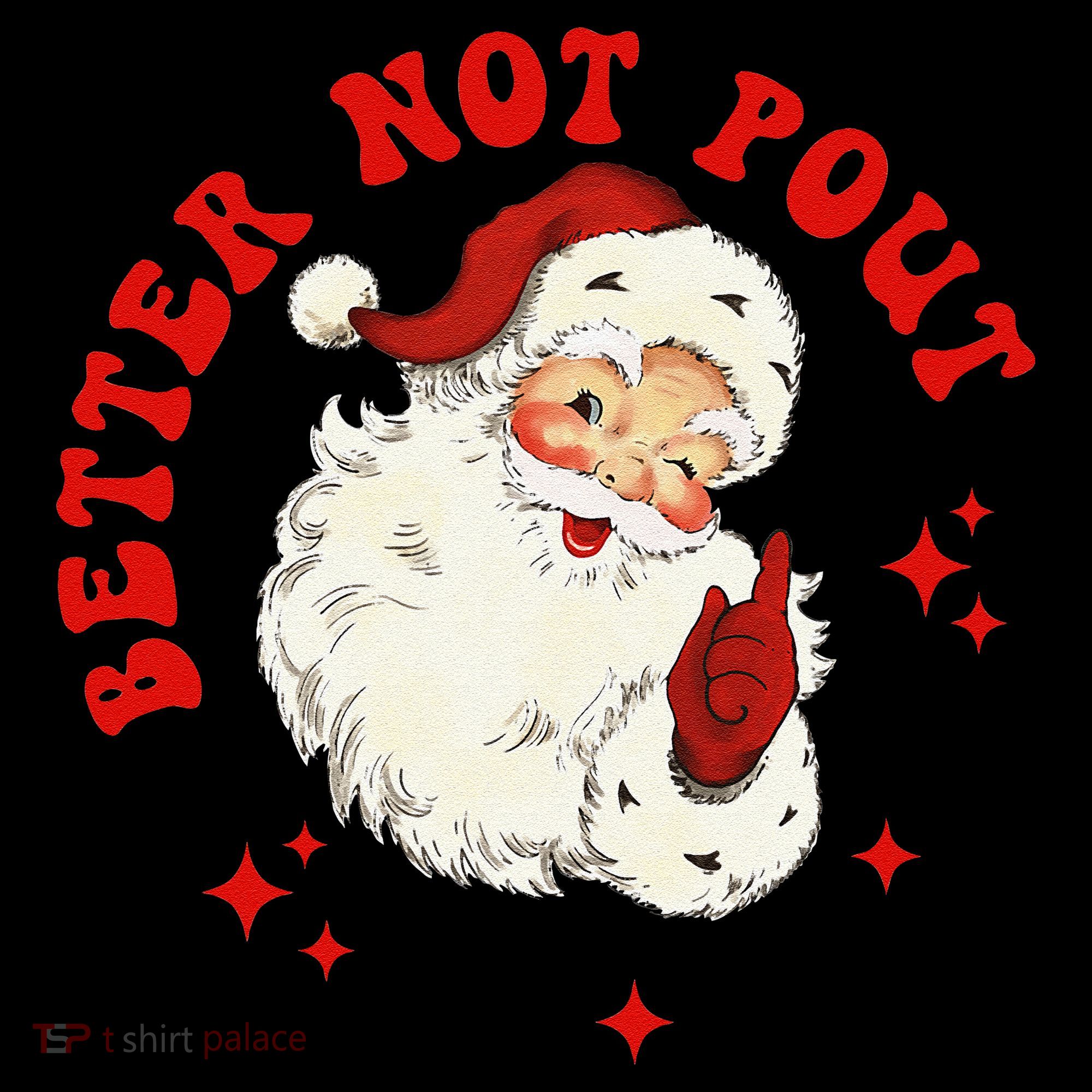 Better Not Pout Cute Santas Face Funny Christmas Saying Coffee Mug