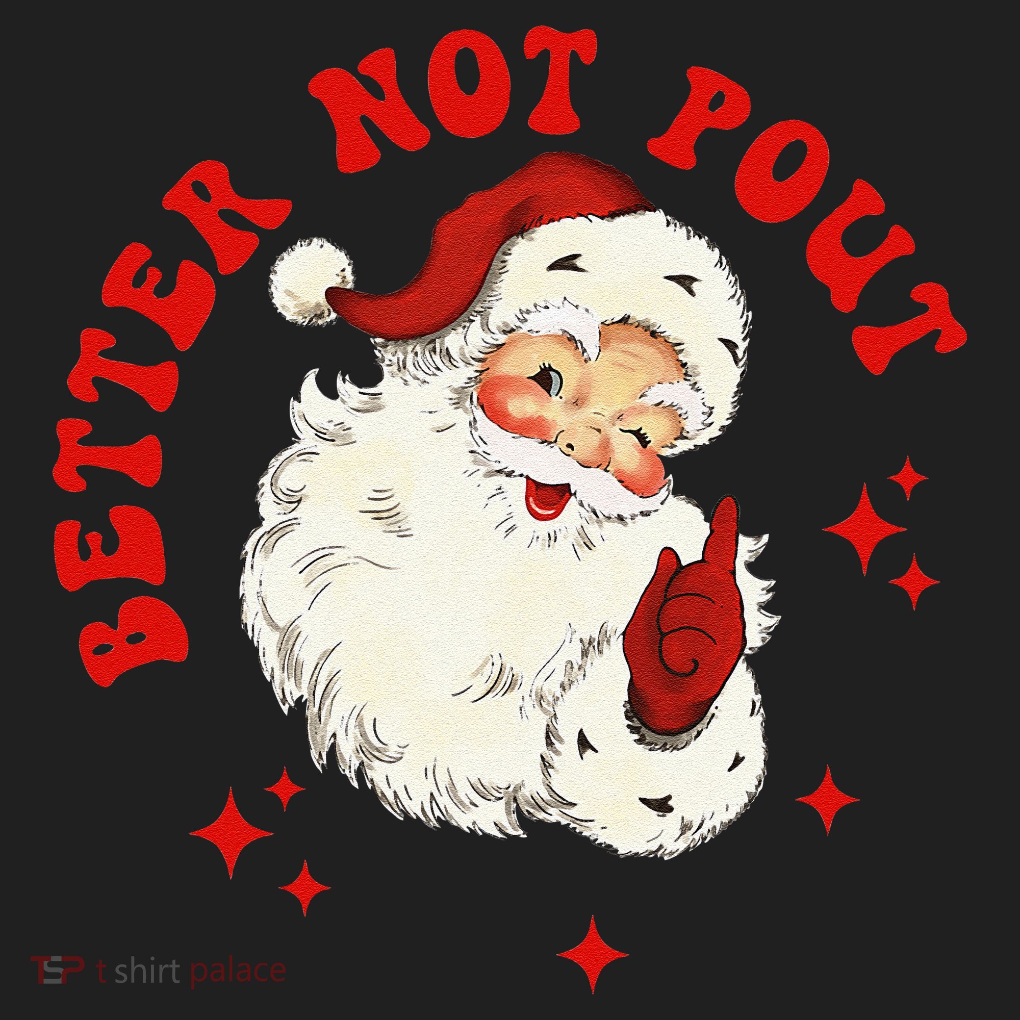 Better Not Pout Cute Santas Face Funny Christmas Saying Beanie