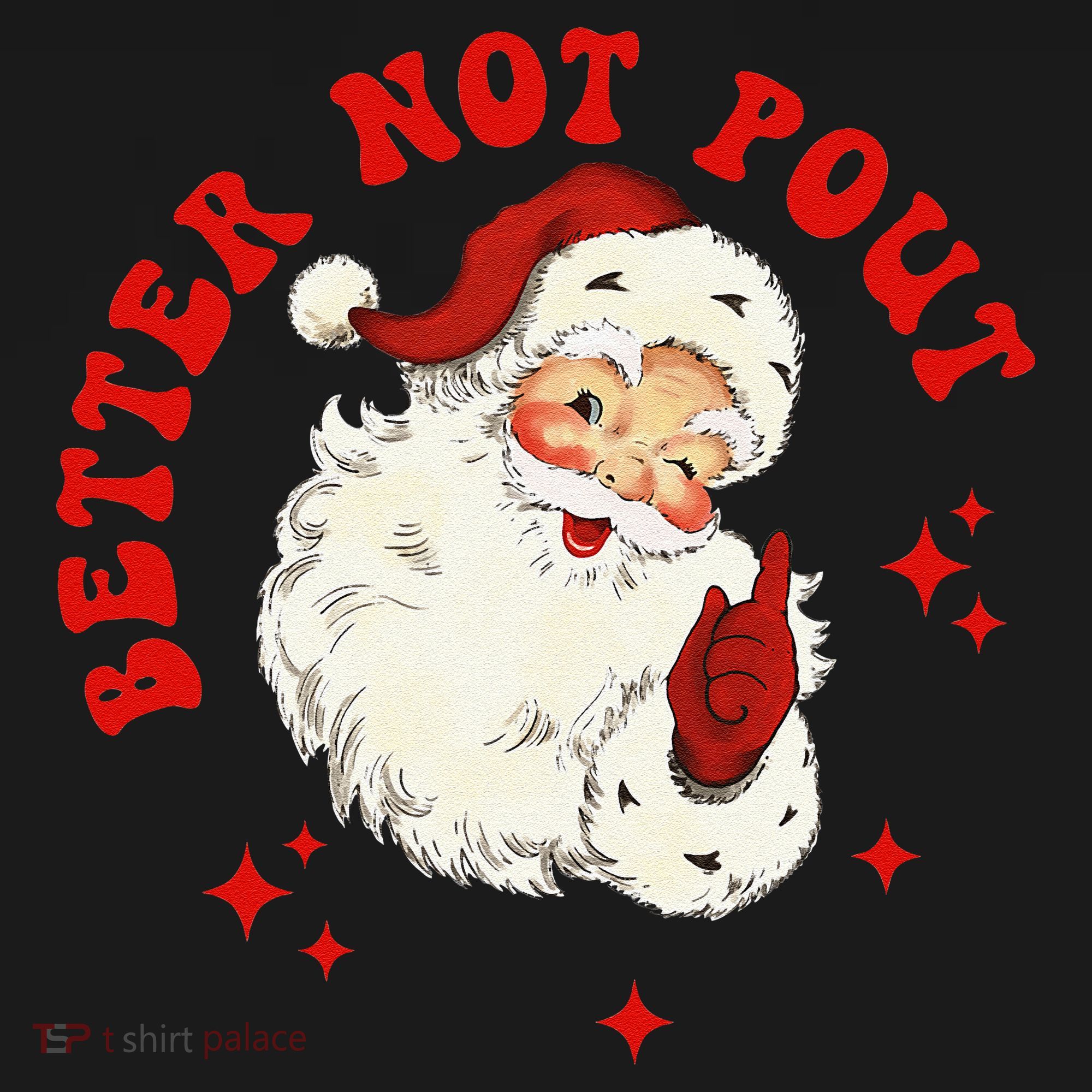 Better Not Pout Cute Santas Face Funny Christmas Saying Women's Hoodie