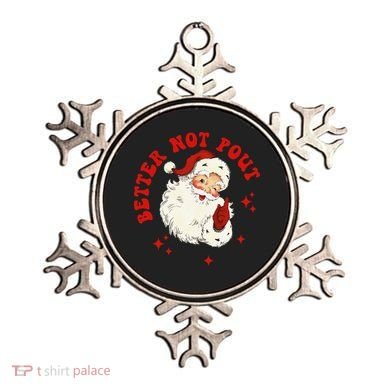 Better Not Pout Cute Santas Face Funny Christmas Saying Ornament