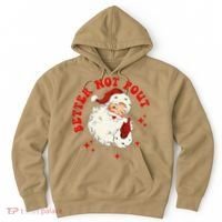 Better Not Pout Cute Santas Face Funny Christmas Saying Hoodie thumb 0